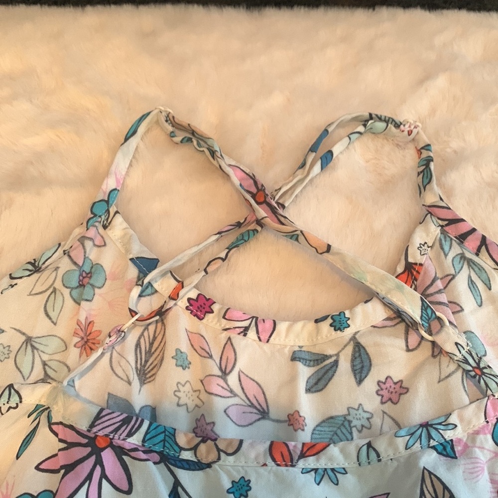 Flower Print Mini Dress - Picture 6 of 6